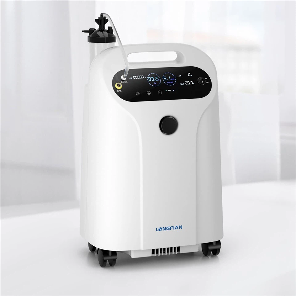 Super Mute 5L Medical Grade Oxygen Concentrator High Purity 93%±3% Portable Oxygen